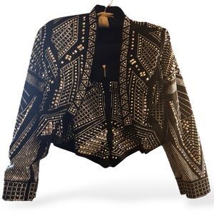Embellished Jacket with Matching Shorts
